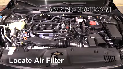 2017 Honda Civic LX 1.5L 4 Cyl. Turbo Coupe Filtro de aire (motor) Control